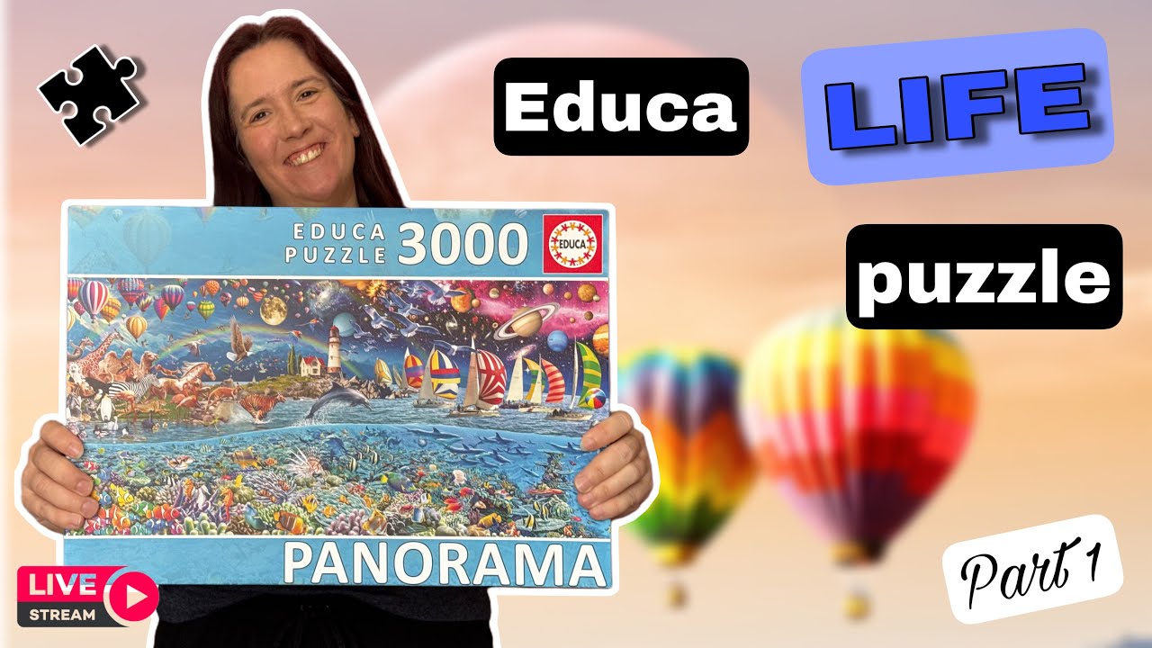 Building a 3000 piece Educa puzzle - LIfe! Livestream, part 1