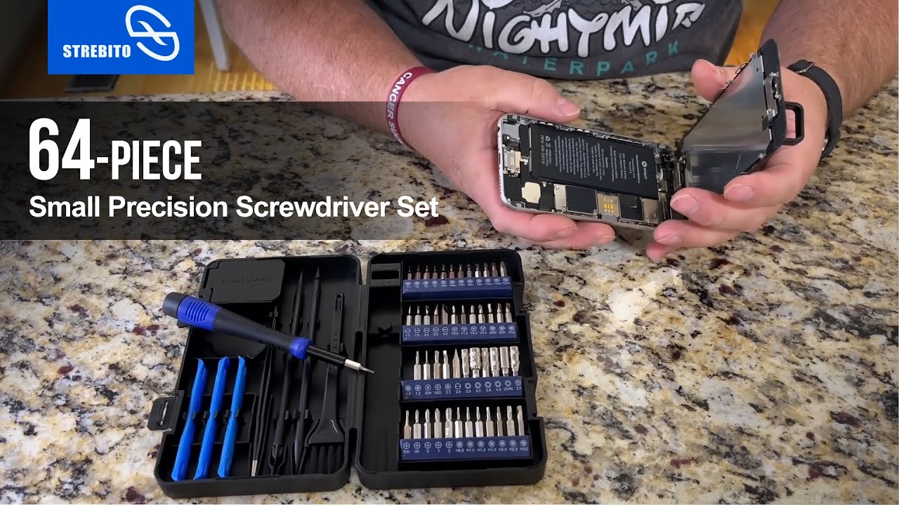 STREBITO  64 in 1 Precision Screwdriver Set. Perfect Toolkit for Electronics and Everyday Fixes