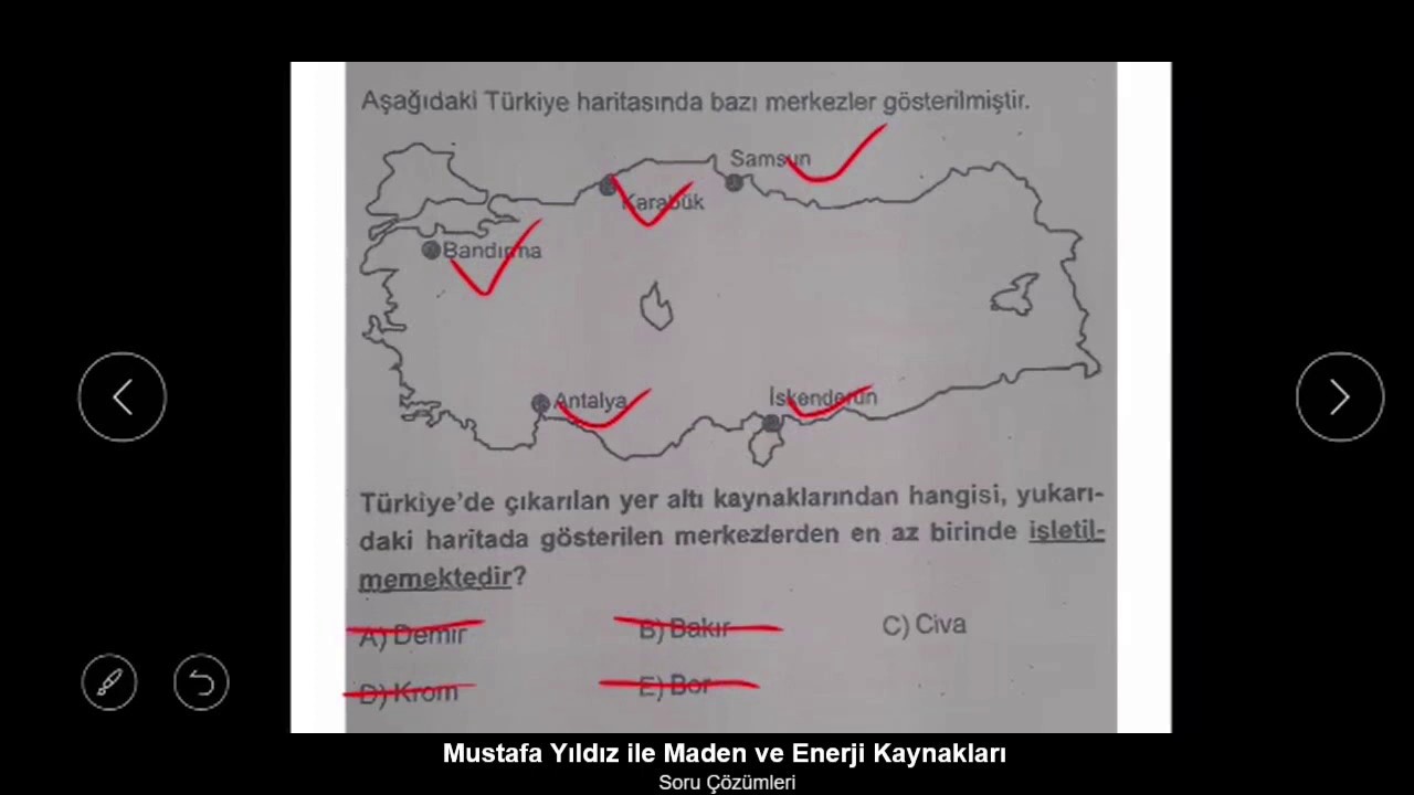 #evdekalderslerdenkalma KPSS Coğrafya Maden ve Enerji Kaynakları   Soru Çözümleri