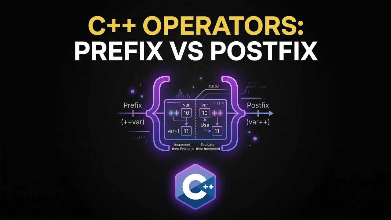 C++ Prefix vs Postfix Operators: Increment & Decrement Explained