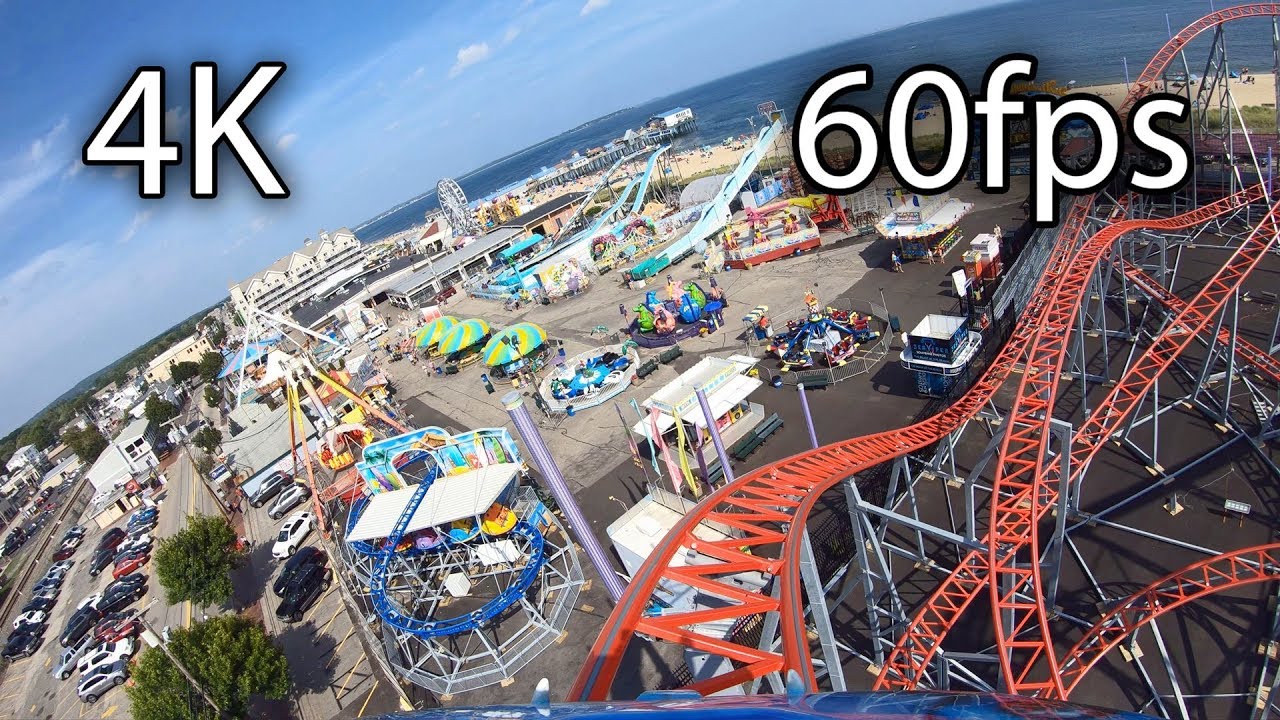 Sea Viper front seat 4K on-ride POV @60fps Palace Playland