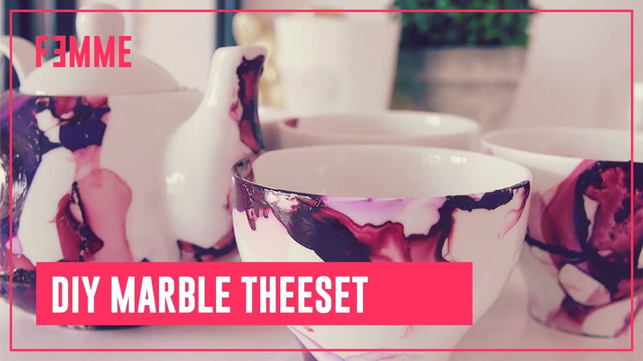 DIY Marble Theesetje - FEMME