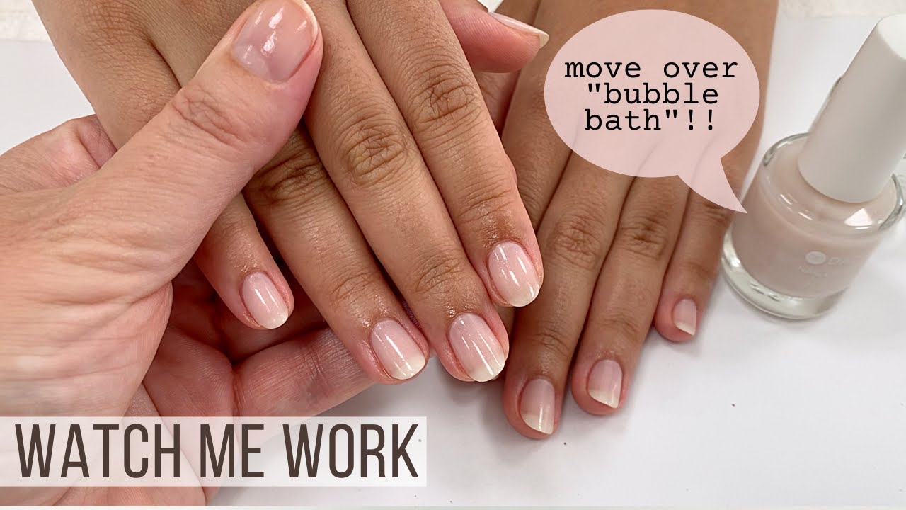 Polishing w/ Sheer Nude Polish. Dazzle Dry | Relaxing Watch Me Work