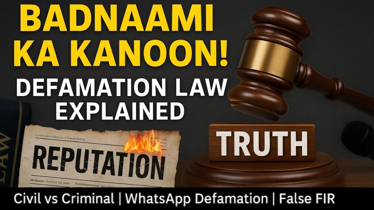Defamation Law in India | Civil & Criminal Defamation in India | BADNAAMI KA KANOON!