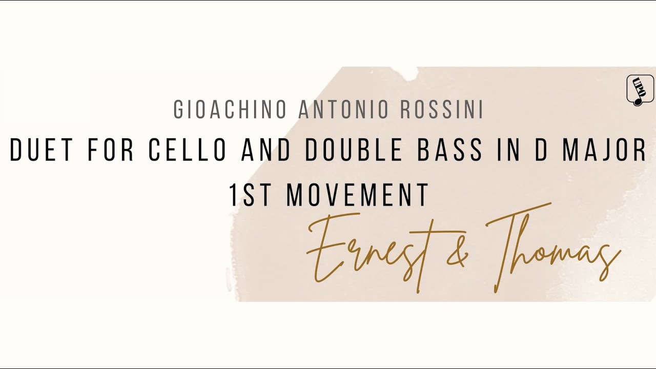 Duet for Cello and Double Bass in D major, 1st movement | Ernest & Thomas