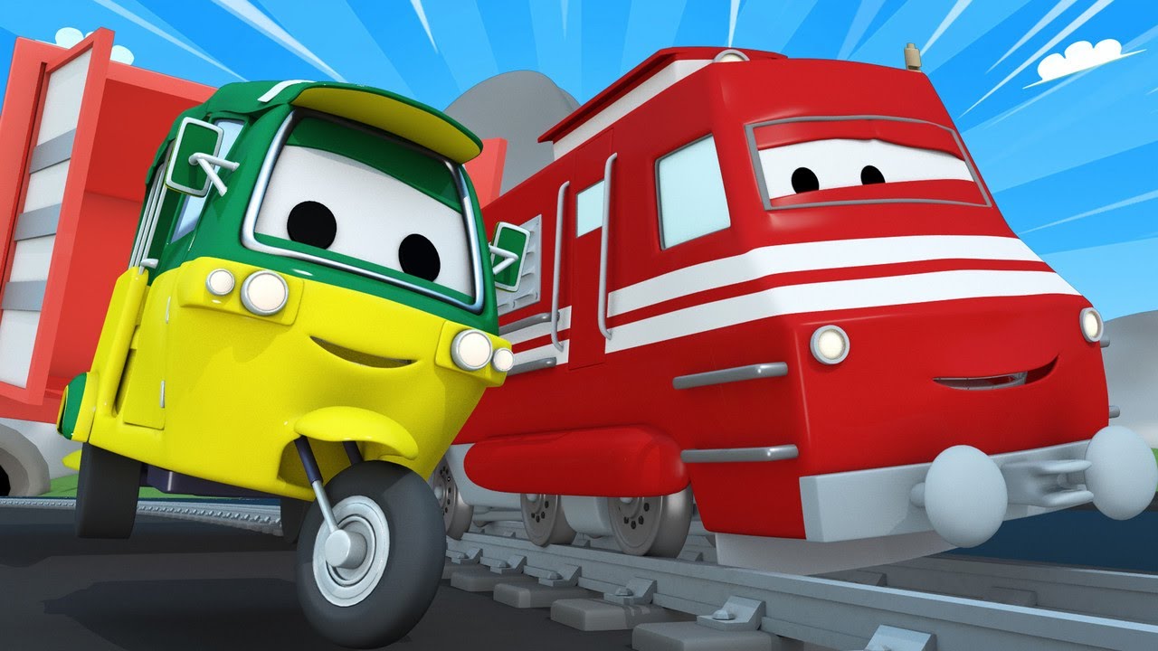 Train for kids -  Tao The tuk tuk (3) - Troy The Train in Car City