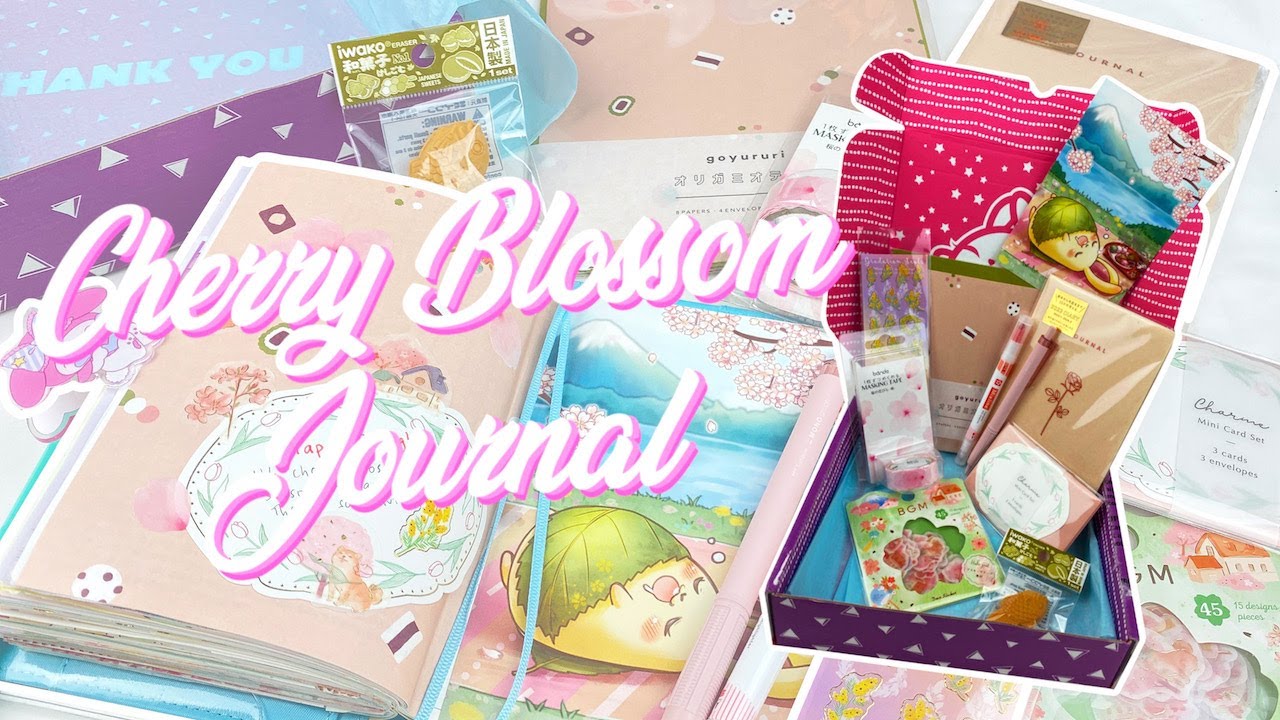 SAKURA STATIONERY SEASON! Journal With Me and ZenPop April Stationery Pack Unboxing ♡