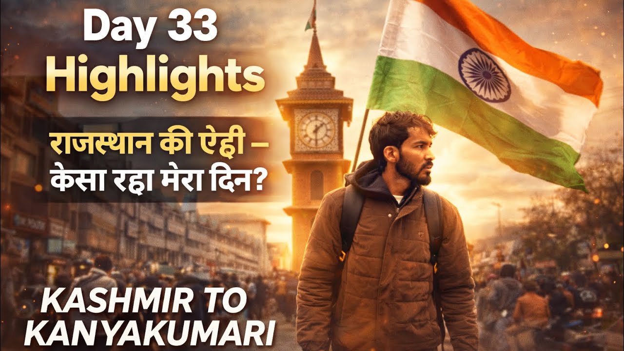 Day 33: Rajasthan Ki Zameen Par Pehla Kadam 💪 | Kashmir to Kanyakumari Yatra