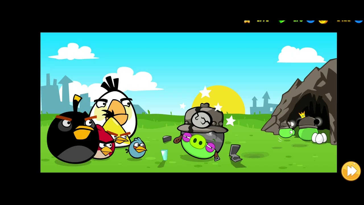 Angry Birds Classic Mine and Dine But with OP Shockwave Bomb All Levels