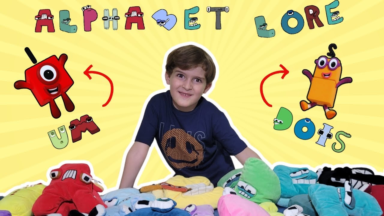 BRUNINHO escreve OS NÚMEROS DOS NUMBER BLOCKS com os ALPHABET LORE.