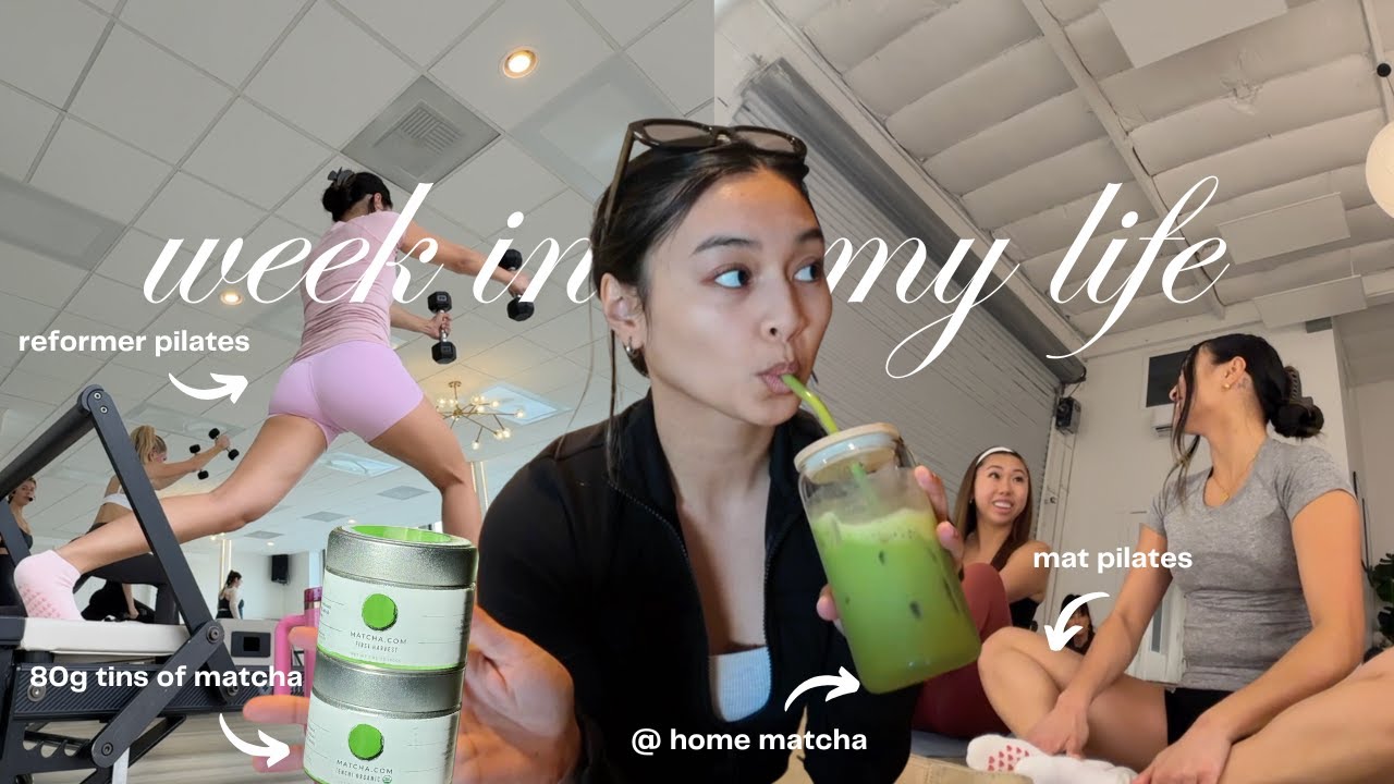 just girly pop things: lots of pilates, matcha, & more (vlog) 🍵🩰😙