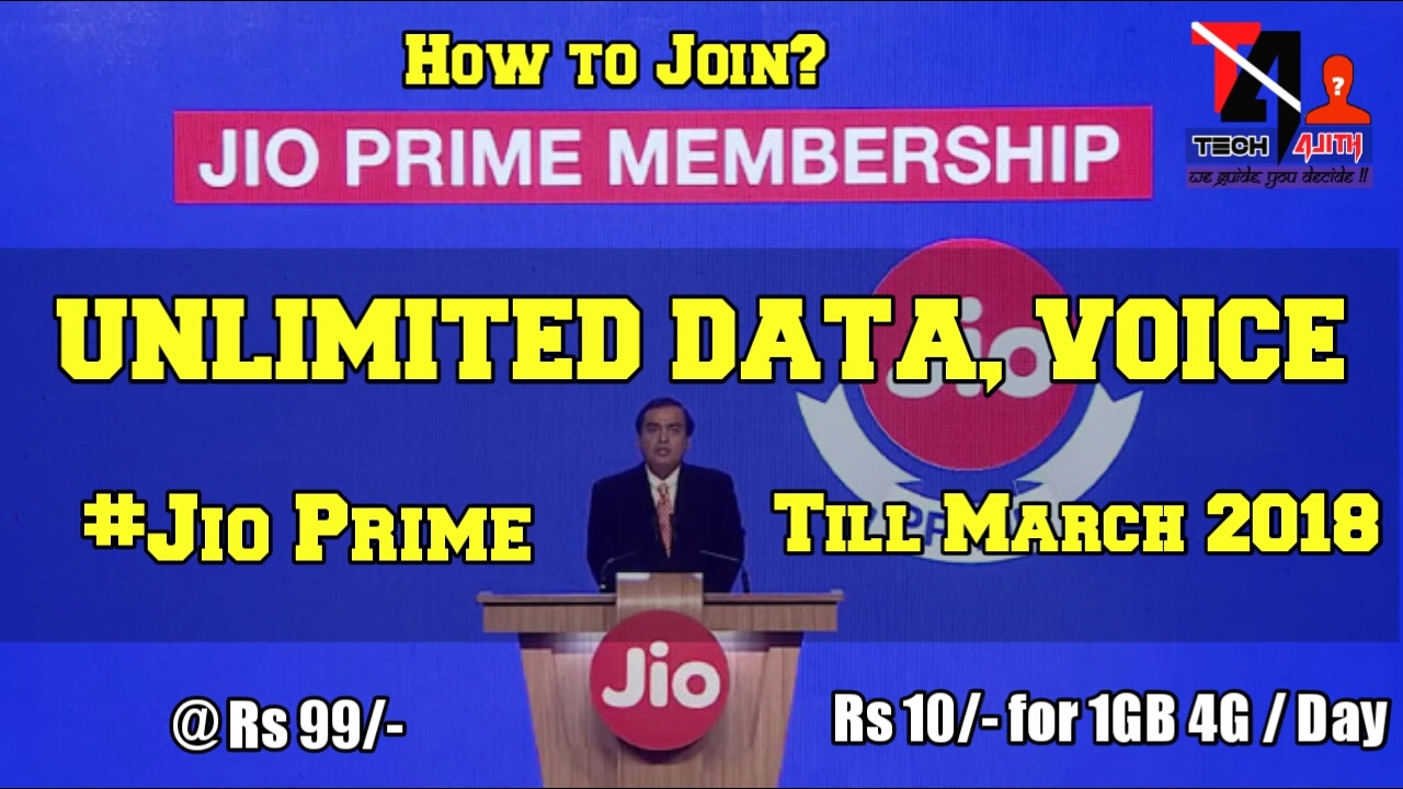 jio prime offer launched | Unlimited Data for 1 Year | Explained |