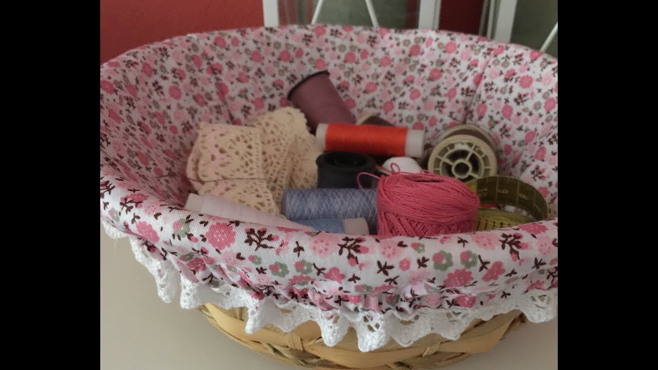 CÓMO HACER FUNDA PARA CESTA DE MIMBRE!!
