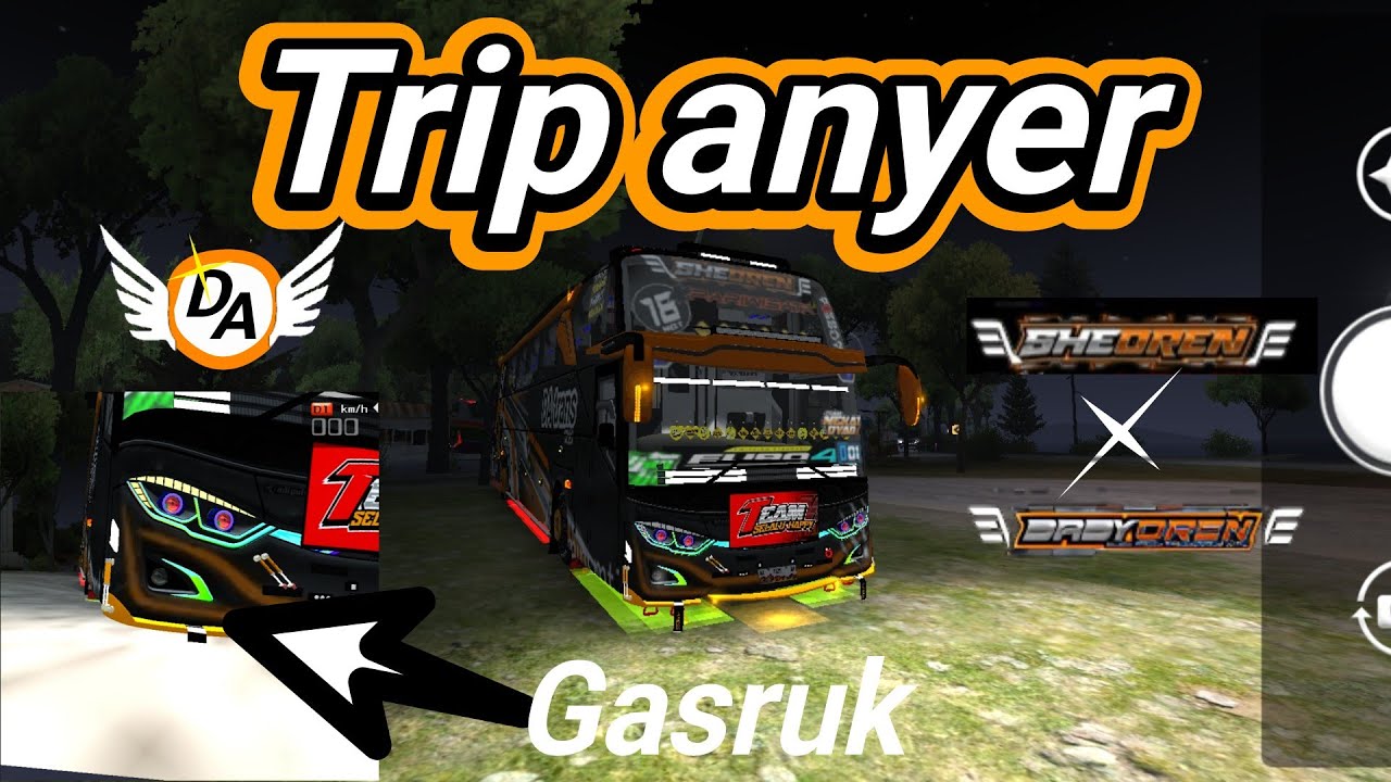 Trip anyer 19 februari 2026 bussid DA TRANS OFFICIAL DA TRANS VAMILY TRIP ANYER BUSSID
