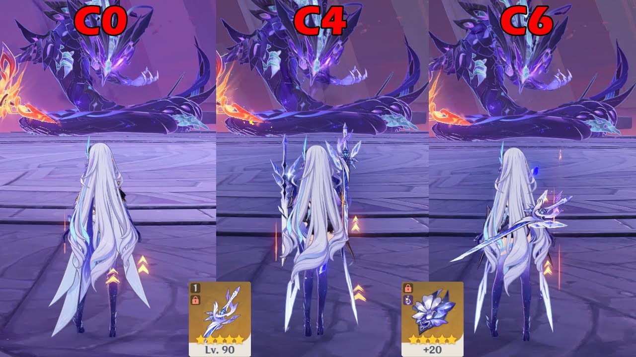 SKIRK C0 ~ C6 COMPARISON | GENSHIN IMPACT