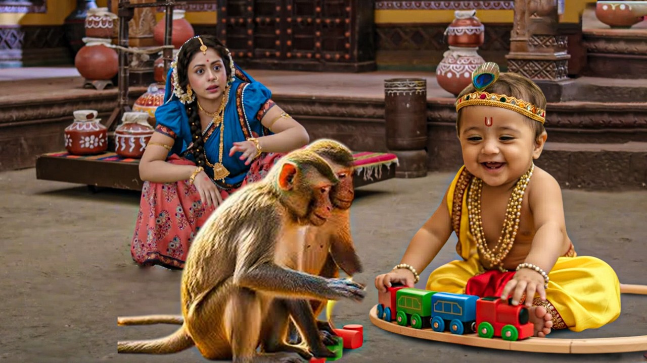 नंद के लाला के लिए मैया यशोदा लाई रंग-बिरंगी रेलगाड़ी - YASHOMATI MAIYYA KE NANDLAL | Radha Krishna