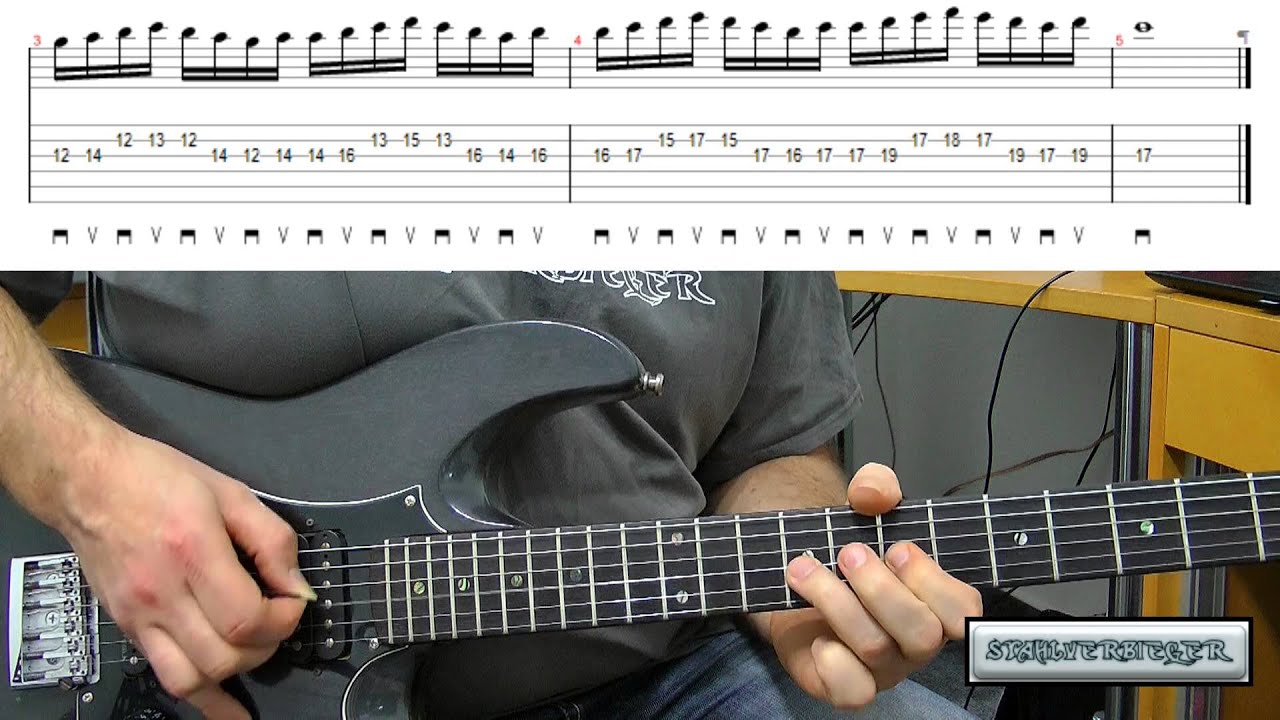 Gitarre lernen - Wechselschlagübung in C-Dur