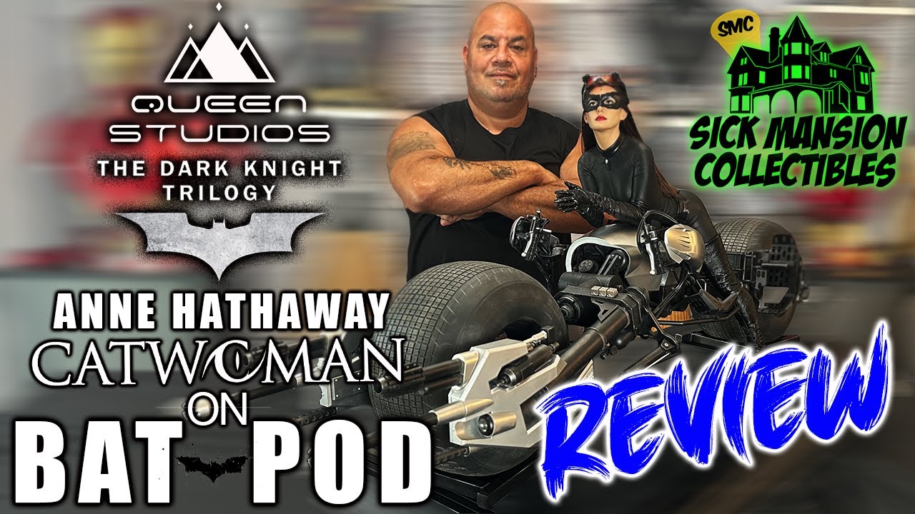 ANNE HATHAWAY CATWOMEN ON BATPOD QUEEN STUDIOS 1/3 STATUE IN-HAND 4K REVIEW EP: (99)