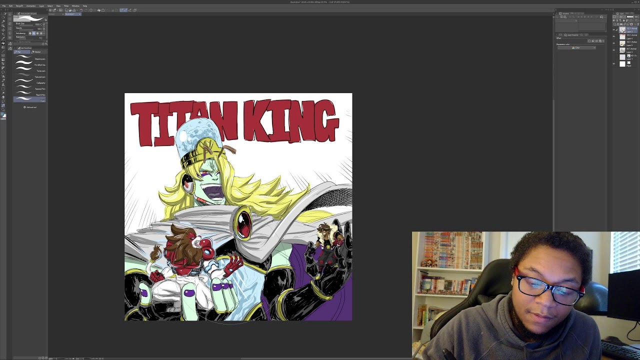 TITAN KING VOLUME 3 COVER REDRAW