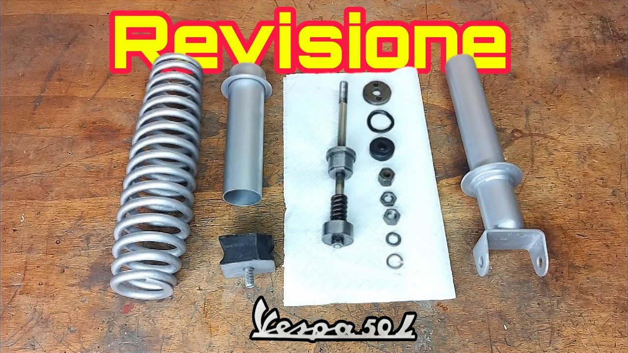 Revisione ammortizzatore posteriore e pedale freno-Full Restoration Piaggio Vespa 50 L-Part 6