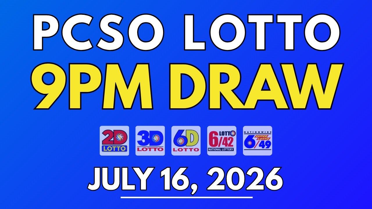 PCSO Lotto Result Today July 16, 2026 | 9PM LIVE Results