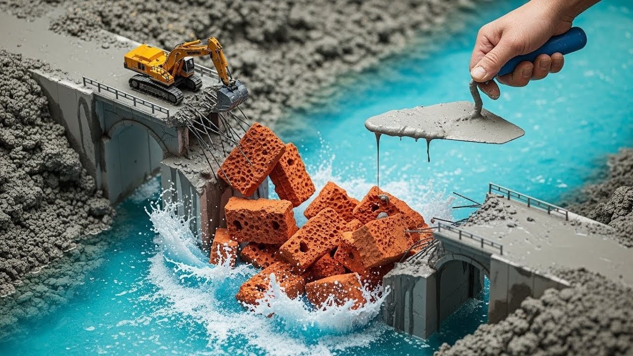 Emergency! 🚨 Building a Concrete Dam to SAVE the Village from Flood