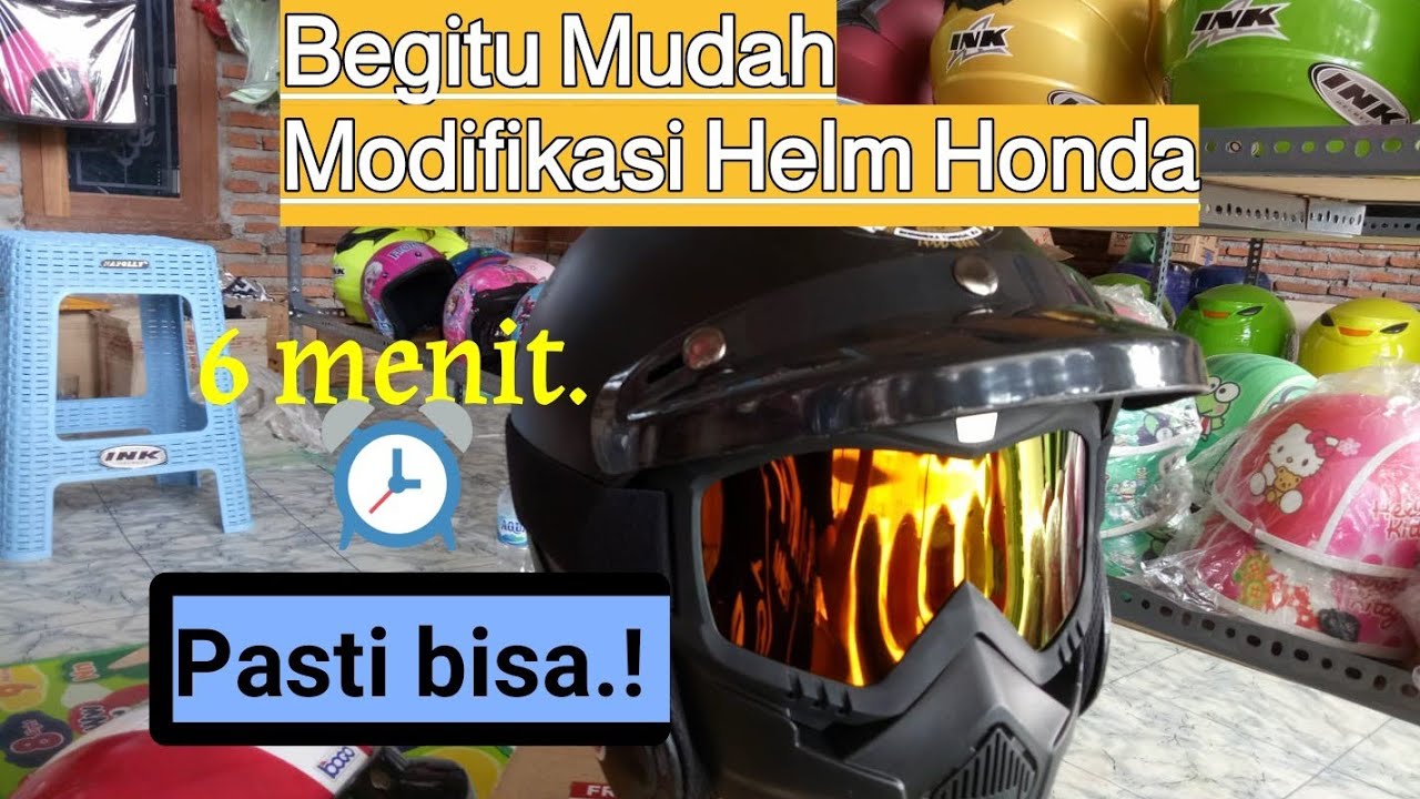 MODIFIKASI HELM HONDA jadi HELM BOGO RETRO