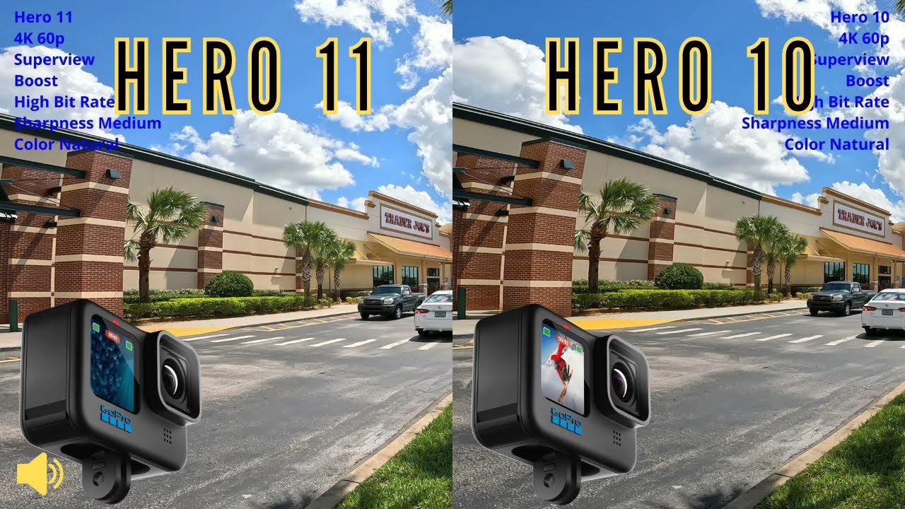 GoPro Hero 11 Black vs Hero 10 Black - Side by Side Comparison Video
