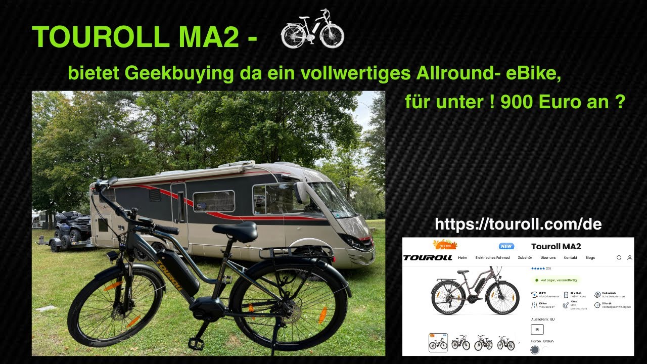 TOUROLL MA2, ein vollwertiges Allround- eBike für knapp über 800 Euro ?