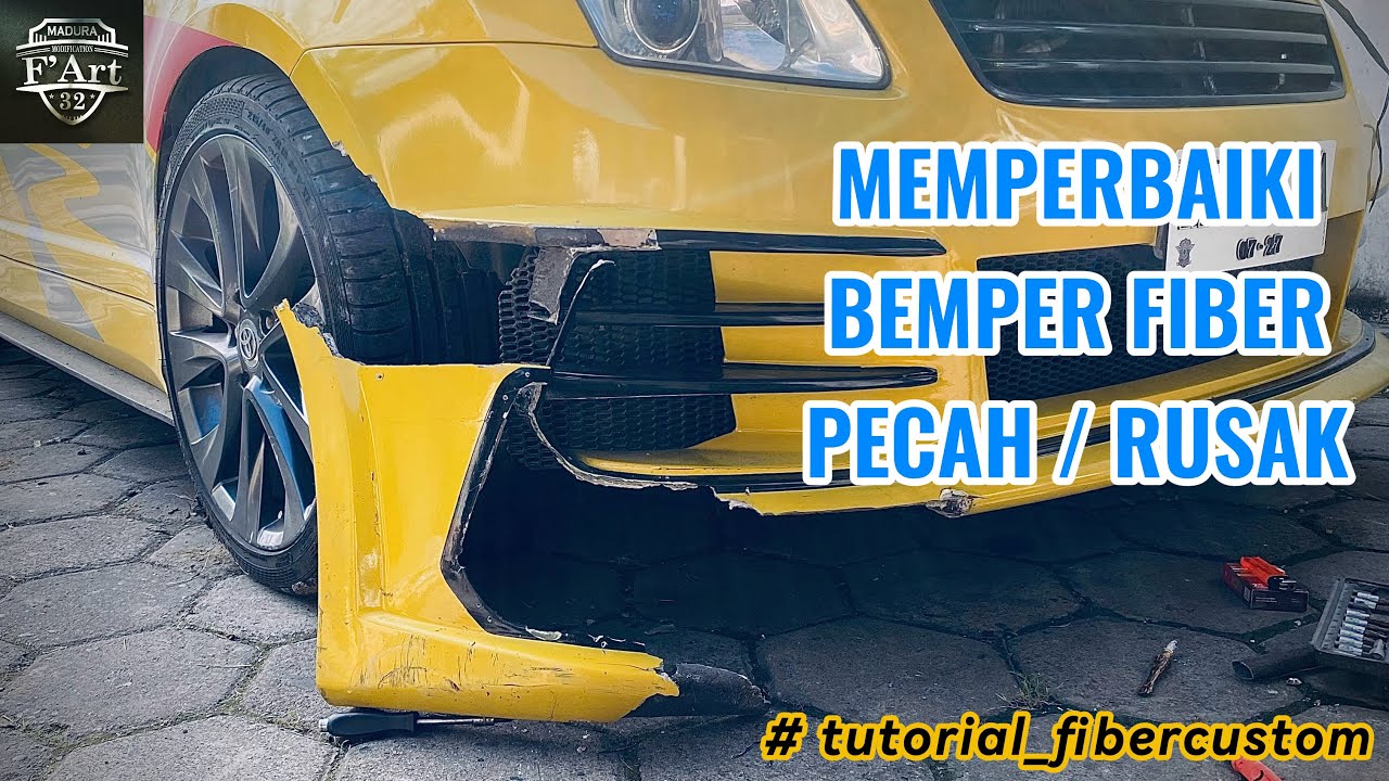MEMPERBAIKI BEMPER FIBERGLASS YANG HANCUR TERKENA BOM SIRIWIL