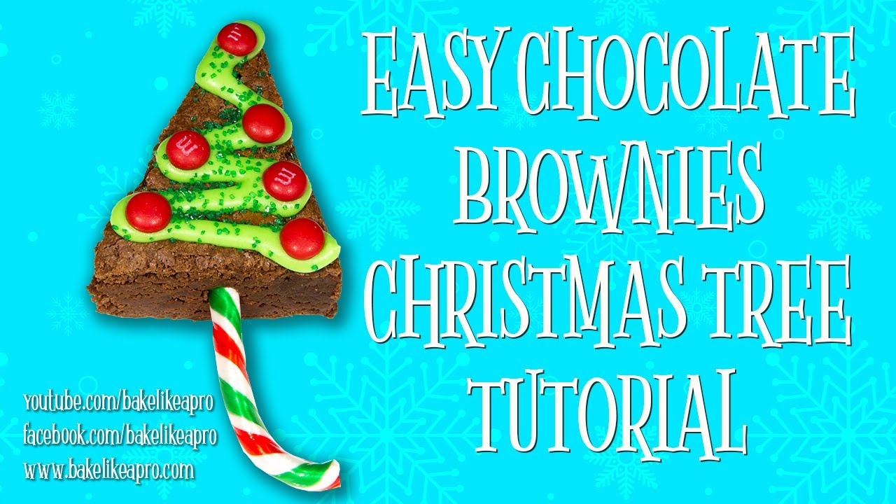Easy Christmas Tree Chocolate Brownies Tutorial