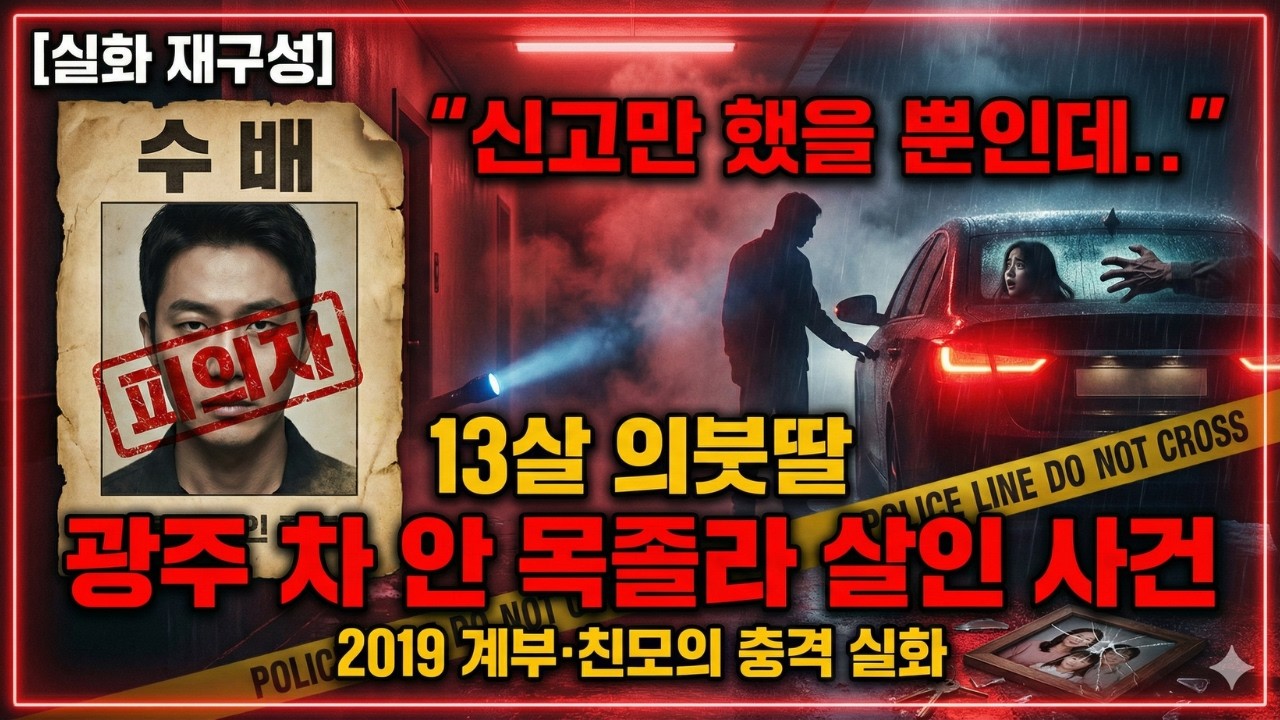 [충격 실화]신고만 했을 뿐인데.. 13살 의붓딸을 차 안에서 목졸라 죽인 계부와 친모 | 광주 의붓딸 살인 사건