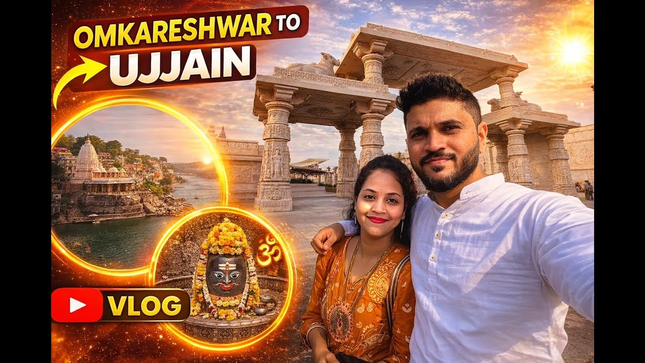 Mumbai to Ujjain Bike Ride with Wife | Omkareshwar ➝ Ujjain | Mahakal Darshan | Moto Vlog Part 03