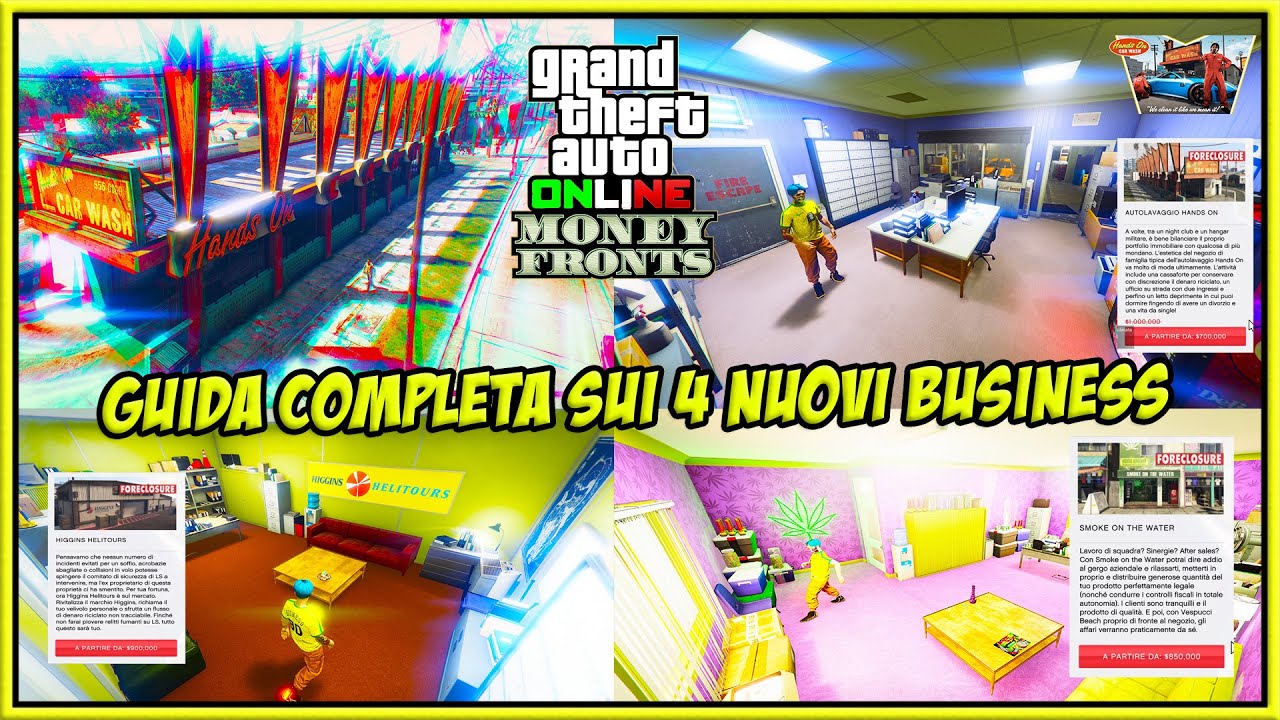 TUTTO CI&Ograve; CHE POSSIAMO FARE CON L'AUTOLAVAGGIO & I 3 BUSINESS DEL DLC MONEY FRONTS SU GTA ONLINE