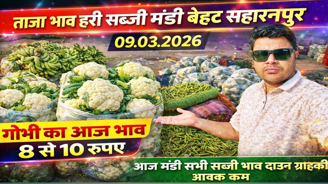 Vlogs👉ताजा भाव हरी सब्जी मंडी बेहट सहारनपुर ! Vagitables Fruits mandi Behat Saharanpur 