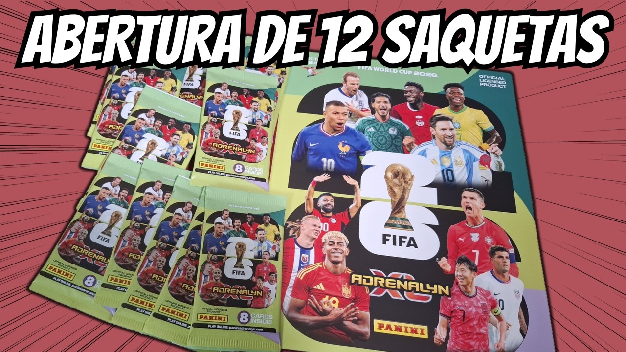 PANINI FIFA WORLD CUP 2026 ADRENALYN / ABERTURA DE 12 SAQUETAS PROCURAR POR GOLDEN BALLERS E ETERNOS