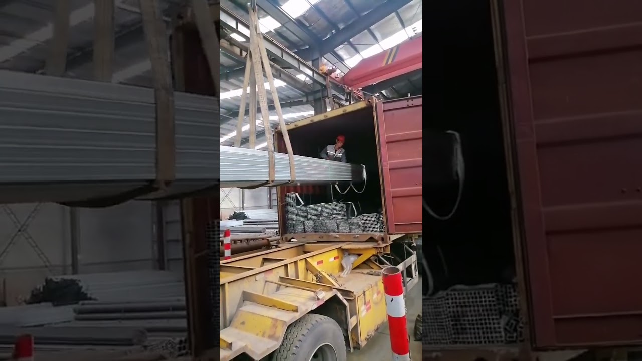 Pre-galvanized square pipe is packed and shipped