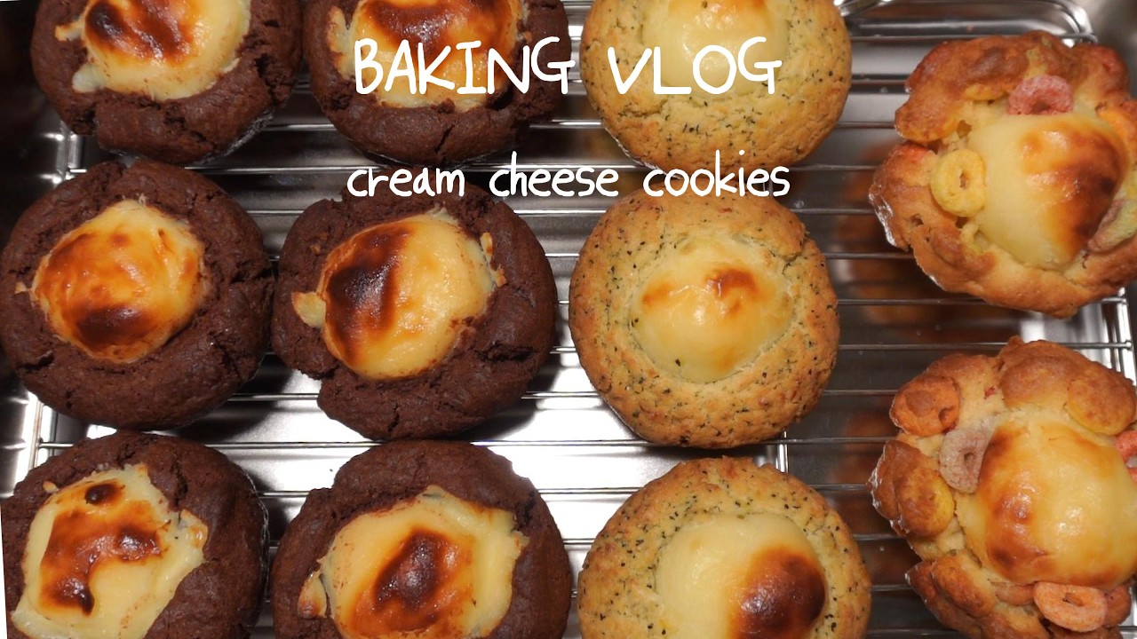 레드벨벳쿠키 │ 크림치즈쿠키│ 얼먹쿠키 #bakingvlog