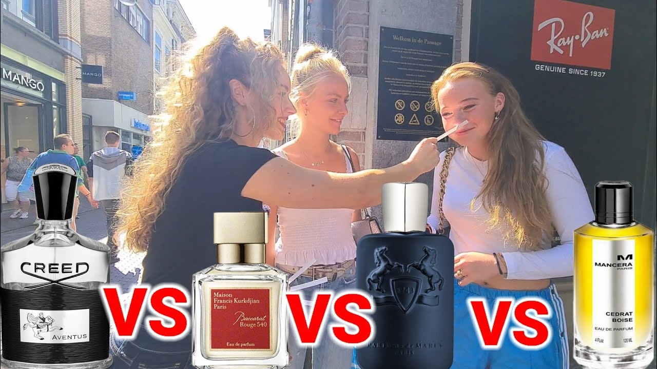 Women React to Creed Aventus, MFK Baccarat Rouge, Mancera Cedrat Boise & PDM Layton Fragrance Battle