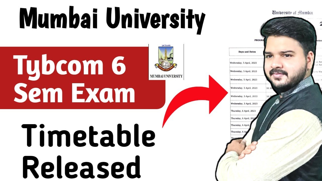 TYBCOM 6 Semester  Timetable Released | Mumbai University |