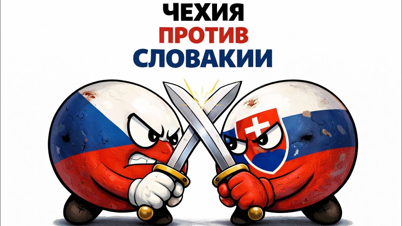 Чехия против Словакии война на карте ⚔️