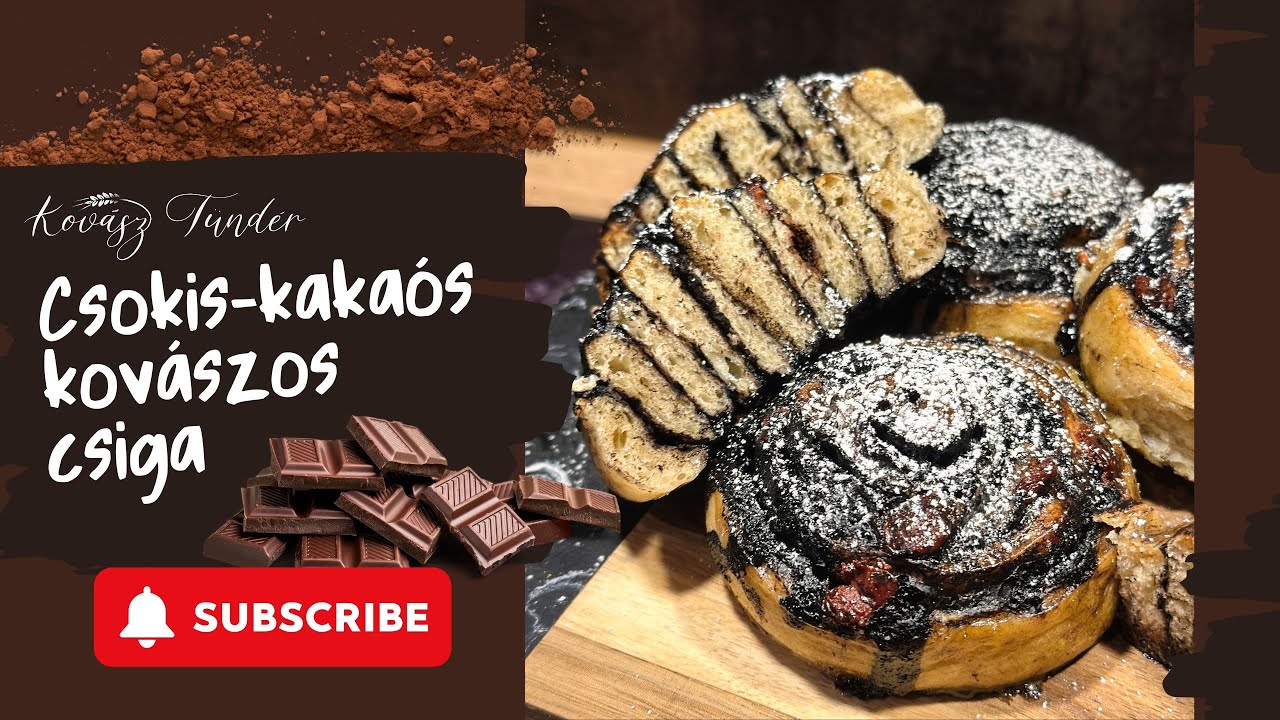🐌 Extra puha kovászos csokis/kakaós csiga TangZhong-al | KovászTündér