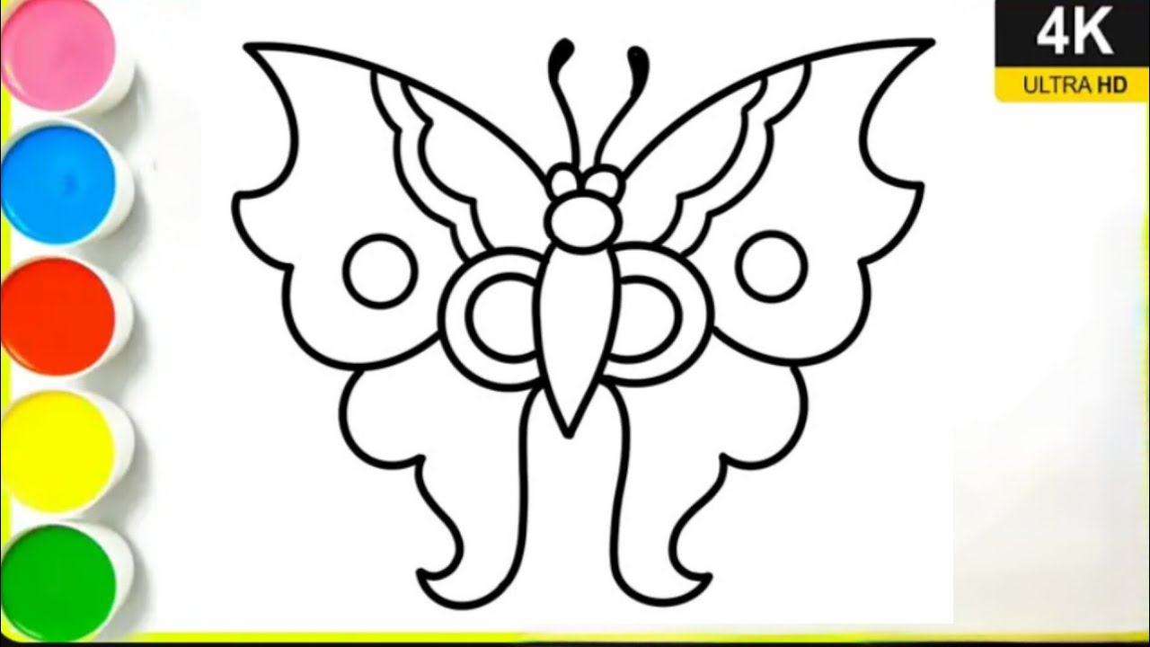 Easy & Beautiful Butterfly Drawing 🦋 for Kids | 