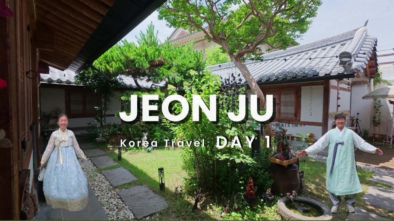 Our First Day in Jeonju: Hanbok, Bibimbap & Night Market Food | Korea Vlog