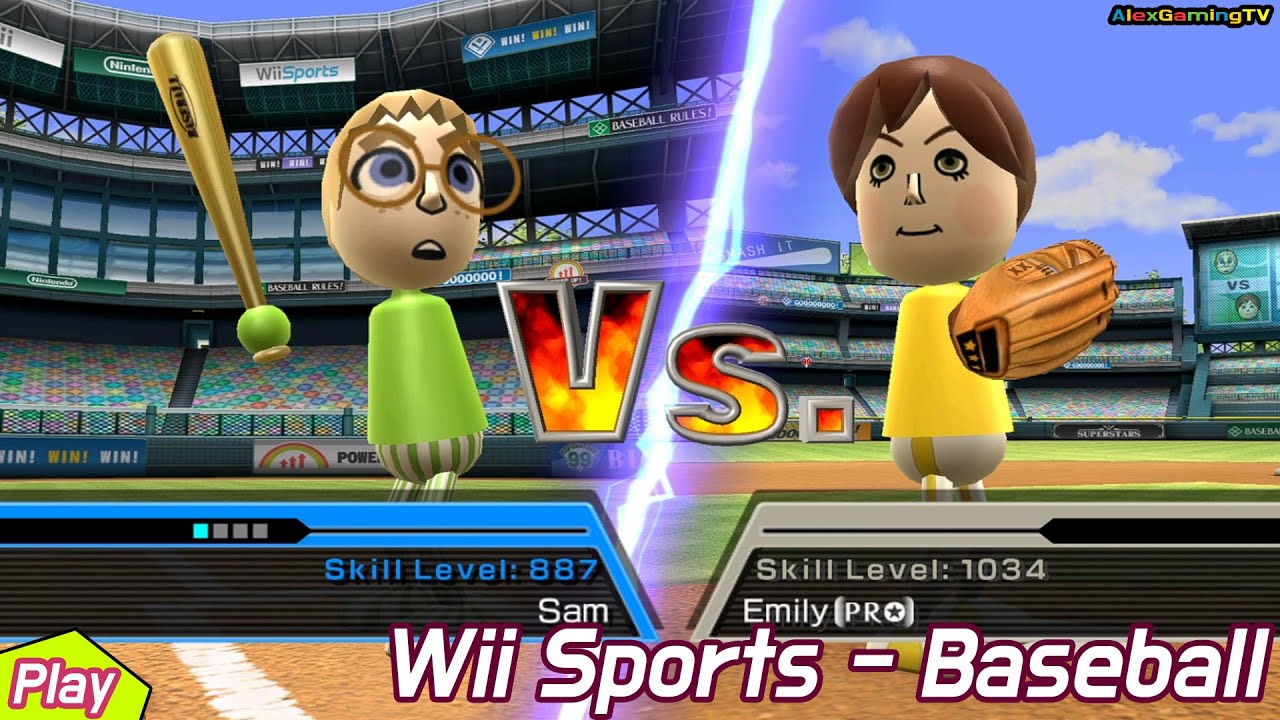 Wii Sports - Baseball (Wii, #55) Player Team Sam ( Road to Pro Team )