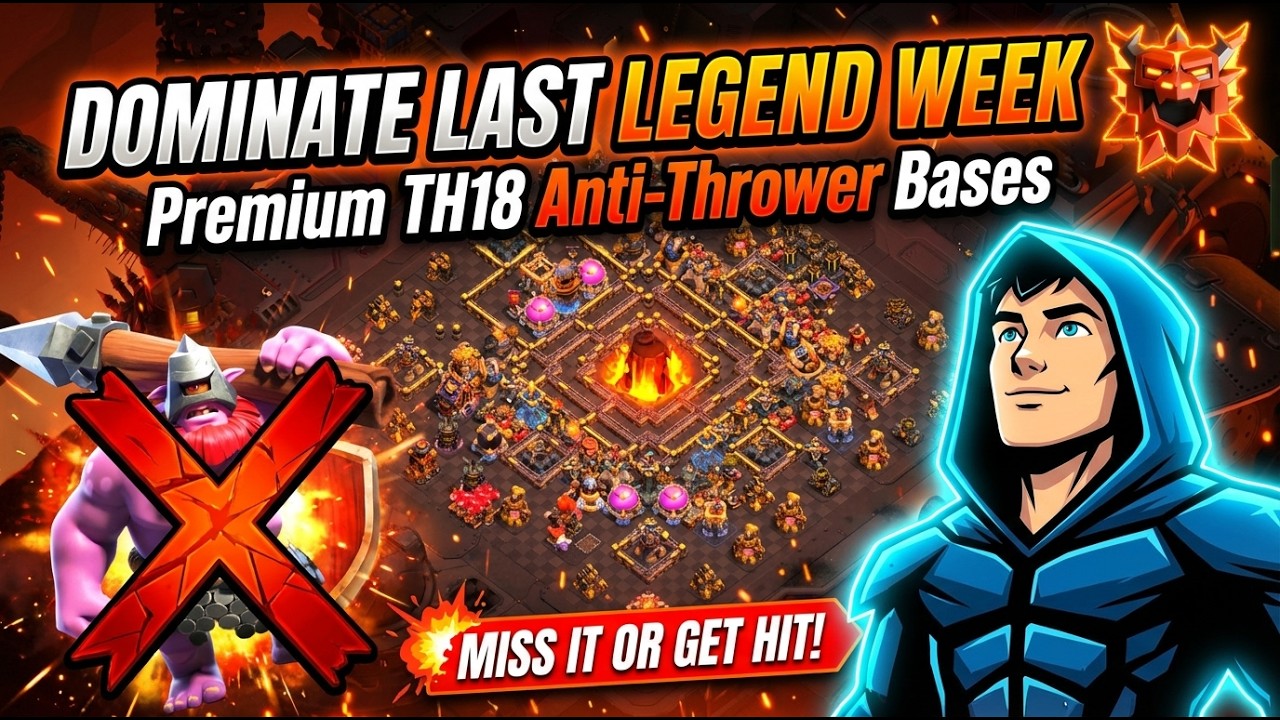 10 BEST TH18 ANTI THROWER LEGEND BASES 2026 | OP TH18 ANTI 2 STAR DEFENCE & WAR BASE LINK