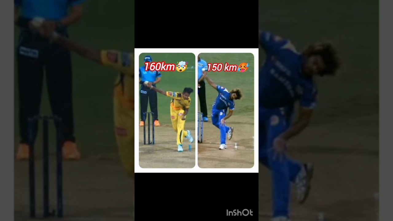 Malinga and pathirana bowling speed 🥵🤯🤔⚡ #cskfanclub #cskwins #pathirana