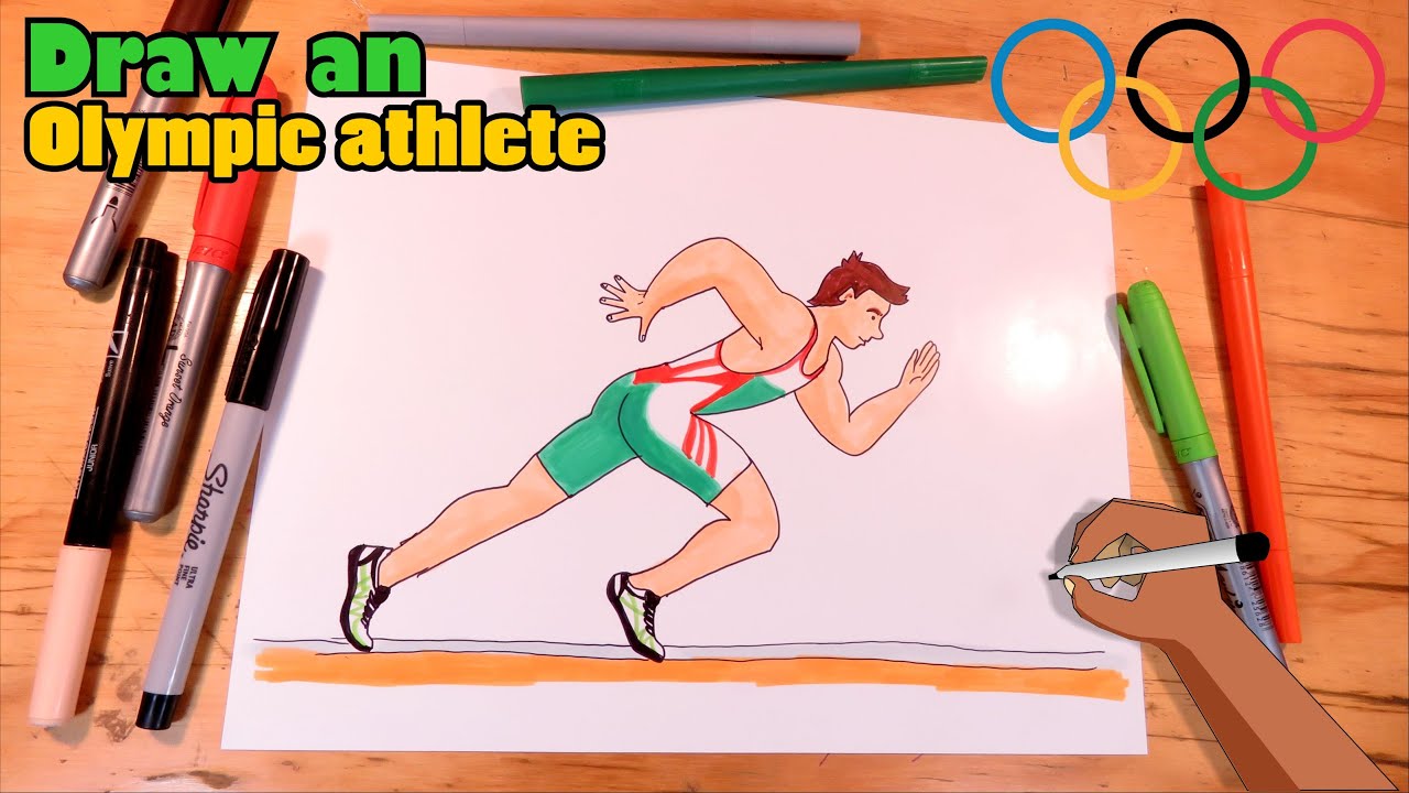 How to draw an Olympic athlete