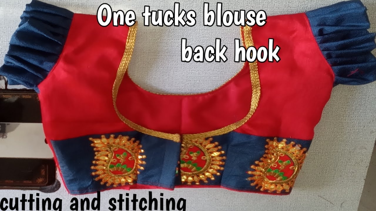 One tucks Blouse cutting and stitching | 26 size blouse cutting #sonali's fashion tips