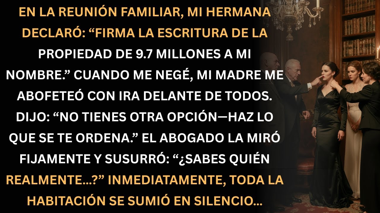 Mi hermana quiso robar mi herencia y mi madre me abofeteó frente a todos.